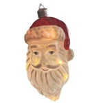 Glass Santas Head Ornament Light Up Christmas Battery Operated 6 Inch Led. Fixed Price $6.43.