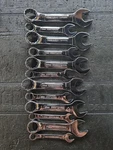 Craftsman Stubby Combination Wrench Set Metric Polished 12 Piece Nos Rare 9MM. Fixed Price $200.00.