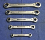 5 Vintage Craftsman Ratcheting Box End Wrenches Sae 12 Point 1/4 - 7/8" Usa. Fixed Price $75.00.