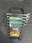 Sears Craftsman Usa Nos Sae 10PC Combination Wrench Set 44739 1/4-3/4 & Tote. Fixed Price $69.00.