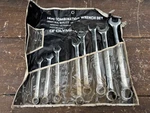 Vintage Pc. Olympia Tools Combination Wrench Set #02-918 Roll Up Pouch. Fixed Price $19.99.