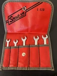Snap On Usa Sae Stubby Double Open End Wrench Set Short Standard C52D Roll Pouch. Fixed Price $95.00.