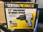 Central Pneumatic 69576 1/2" Drive Heavy Duty Twin Hammer Impact Air Gun Wrench. Fixed Price $58.00.