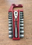 Craftsman 19 Piece Sae & Metric 3/8 Drive Ratchet Socket Wrench Set 24963. Fixed Price $74.99.