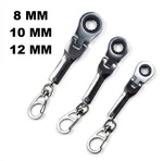 8MM + 10MM 12MM Wrench Keychain Mini Gear Ratcheting Set. Fixed Price $16.50.
