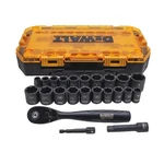 Dewalt Combination Deep Impact Socket Set Ratchet 23 Piece Tool 3/8" Drive Black. Fixed Price $57.19.