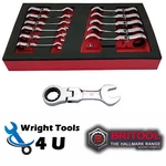 Britool Hallmark Flexi Ratchet Spanner Wrench Set, Stubby Design 8-19MM.. Fixed Price $96.66.
