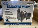 Superior Pump 90050 1/2 Hp Cast Iron Portable Transfer 1500 Gph. Fixed Price $119.95.