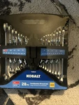 Kobalt 28PC. Combination Wrench Set Sae/ Metric #5389236. Fixed Price $44.96.