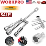 Workpro 14-IN Universal Folding Lug Wrench Drop Forged Steel 4-WAY Cross. Fixed Price $14.39.
