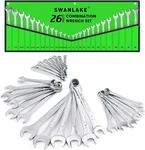 Swanlake 26PCS Combination Wrench Set With Roll-up Pouch, Metric And. Fixed Price $40.92.