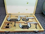 Chuan Outside Micrometer Wooden Box Wrench Set 0-3" China Tool Die Machinist 3X. Fixed Price $32.00.