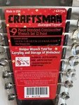 Vintage Craftsman 9-PIECE Standard Combination Wrench Set 12 Point #944758 Usa. Fixed Price $58.00.