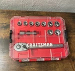 Craftsman 11PC Metric Socket Set 3/8 Drive Ratchet Versastack CMMT12127 New. Fixed Price $34.99.