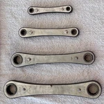 Lot (4) Sears Craftsman Tools Usa Sae Flat Ratchet Box End Wrenches. Fixed Price $24.95.