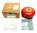 Edwards Signaling 439D-6AW-R Firebell Alarm Bell, Vibrating, Red, 6" Dia.. Fixed Price $99.74.