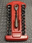 Vg Sears Craftsman Metric Sae Max Axess Socket Set Pass Through 19PC 31415L-AC. Fixed Price $175.00.