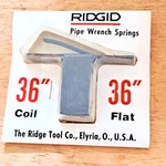 Ridgid 36" Coil & Flat Spring 31730 E2678 Fits Pipe Wrench Free Shipping. Fixed Price $17.99.