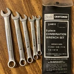 Craftsman 5-PIECE Combination Wrench Set 9-44612 11/32,3/8,7/16,1/2,9/16 Used. Fixed Price $25.50.