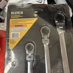 Klutch 4-PC. Long Flex Head Spline Reversible Ratcheting Wrench Set, Sae,. Fixed Price $170.20.