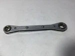 Vintage Armstrong Double Box End Ratcheting Wrench 6POINT 3/8 And 7/16 27-590. Fixed Price $10.00.