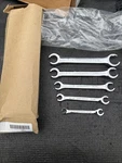 Craftsman Professional #9 42012 5 Pc Sae Polished Usa Nos Flare Nut Wrench Set. Fixed Price $129.00.