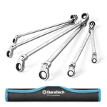 Duratech Extra Long Flex-head Ratcheting Wrench Set, Double Box Silver. Fixed Price $80.63.