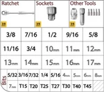 Husky Pass-thru 3/8" Drive Socket Ratchet Extension Pick One. Fixed Price $11.44.