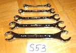 Craftsman Tools Vintage 5 Piece Sae. Fully Polished Flare Nut Wrench Set Tray. Fixed Price $115.00.