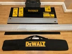 (1)DEWALT Tracksaw, 59 &120 (2)TRACKS, (4) Attachments !. Fixed Price $950.00.