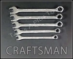 Craftsman Hand Tools 5PC Polished Chrome Metric Mm 12PT Combination Wrench Set. Fixed Price $9.99.