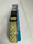 X 16-26 Yellow Plaid Medium Dog Collar. Fixed Price $16.49.