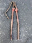 Vtg Red Wheeler Mfg Model Cast Iron Soil Pipe Cutter 42" W/ 24" Chain Usa Ohio. Fixed Price $199.95.