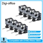 8PK 18051 Ind Heat-shrink Tube 1/4" Blackwhite For Dymo Rhino Pro 1000 5000. Fixed Price $45.99.