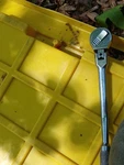 Stanley Tools Vintage 3/8 Dr. 10-1/2 Inch Long Flex Bent-handle Ratchet 86-201S. Fixed Price $55.00.