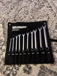Westward 54DG01 Combination Wrench Set: Alloy Steel, 10 Tools, 1/4 3/4. Fixed Price $45.00.