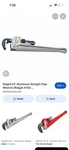 Ridgid 824 24" Aluminum Straight Pipe Wrench - Gray (31105). Fixed Price $100.00.