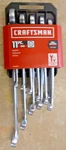 New Craftsman CMMT87018 11 Pc. Sae 12 Point Combination Wrench -free Shipping. Fixed Price $32.25.