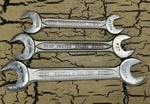 3 Vtg Indestro Wrench Hand Tool Lot P725B P27 P729 Drop Forged Select Steel Usa. Fixed Price $25.49.