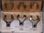 Mac Tools 3PC 24KT Gold Plated Open End Crowfoot Set Wood Box 7/8" 15/16" 1". Fixed Price $65.09.