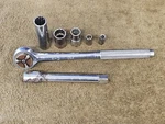 Kd Tools Ratchet Extension Socket Sae 5/8 Metric 17 7MM 1/2" Drive Set. Fixed Price $24.23.