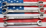 Vtg Craftsman 4PC Sae Flare Nut Line Wrench Set Va Series Made Usa 3/8 To 7/8. Fixed Price $39.95.