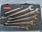 New! Craftsman Usa 5PC Cross Force Comb Wrench Set 46528, 19-22MM & 24MM + Extra. Fixed Price $287.77.