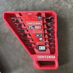 Craftsman 7PC Metric Gunmetal Chrome Wrench Set 8MM 17MM-LONG Panel- New. Fixed Price $39.99.