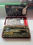 Michigan Industrial Tools 40 Pc 1/4" & 3/8"DRIVE Combination Ratchet Socket Set. Fixed Price $19.50.