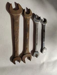Lot Of 4 Double Open Ended Wrenches/spanners. Snap-on, Williams, Honda Motors. Fixed Price $14.99.