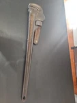 Vintage/antique Ridgid Ridge Tool 24 Steel Pipe Wrench Pat #1727623. Fixed Price $30.00.