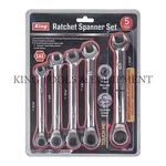 King 5PC Gear Ratchet Spanner Combination Wrench Set Professional Hand Tool Sae. Fixed Price $24.95.