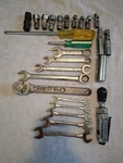 Lot Of 26 Tools,craftsman,proto,mac, S&k Wayne, Gearwrench ,crv,bluepoint. Fixed Price $70.00.