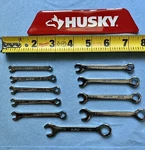 Husky Tools Set Of 10 Combination Wrenches Standard 12 Pt 5/32 -7/16. Fixed Price $20.00.